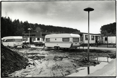 400907 Gezicht op het (verplaatste) woonwagencentrum aan de Orinocodreef te Utrecht.